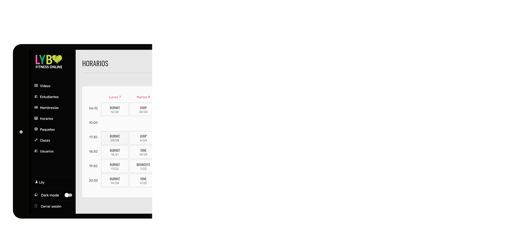 Aplicación web tipo administrador