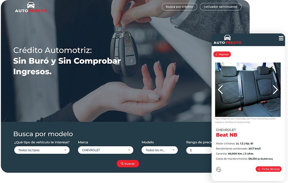 Servicio de Diseño UI/UX, Aplicación web para AutoPresto