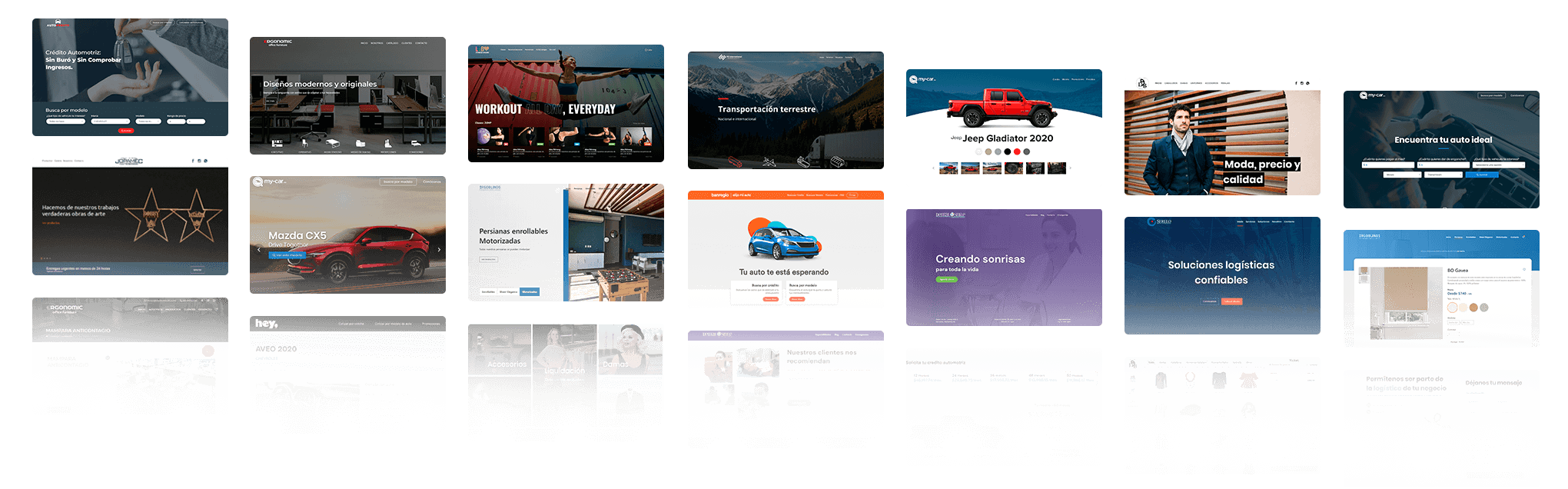 Imágenes de aplicaciones web, páginas web y e-commerce realizadas por My App México